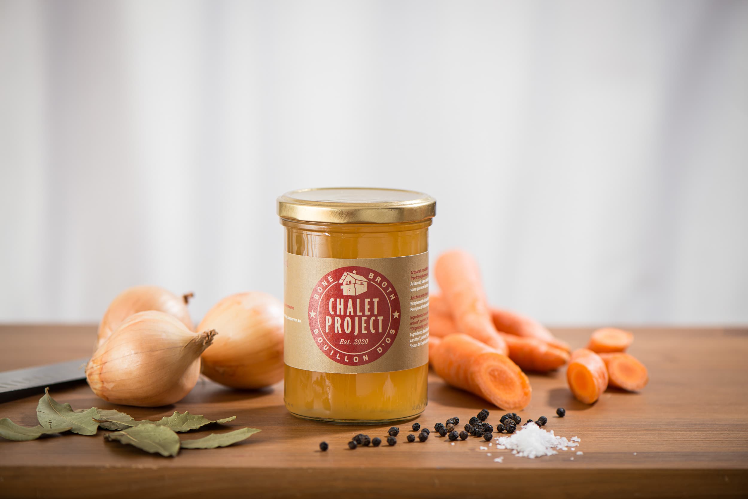 Bouillon d'os de poulet