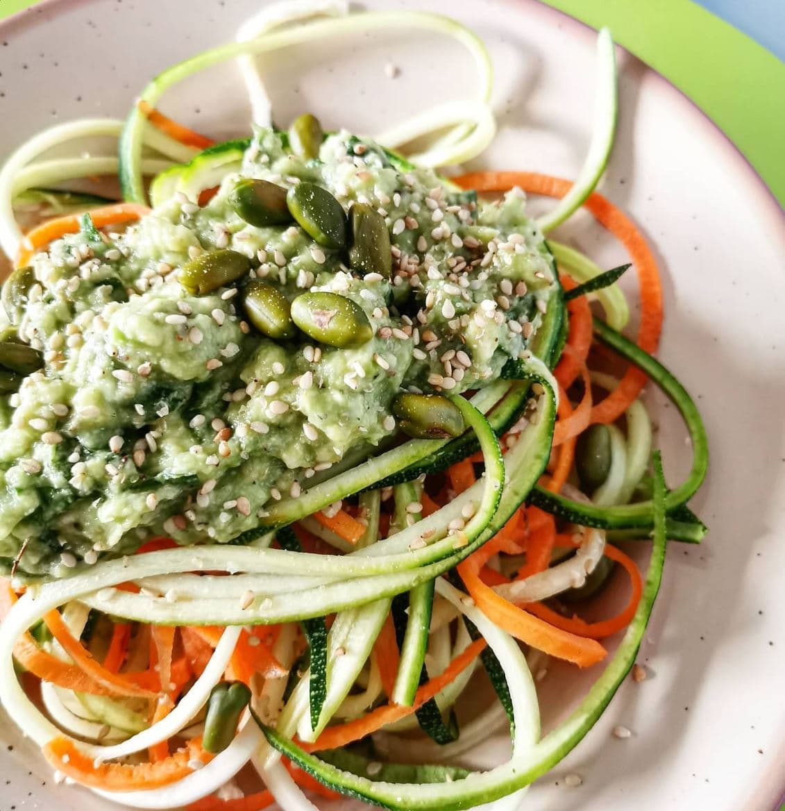 Spaghettis de courgette et carotte