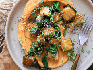Purée de carottes & tempeh grillé