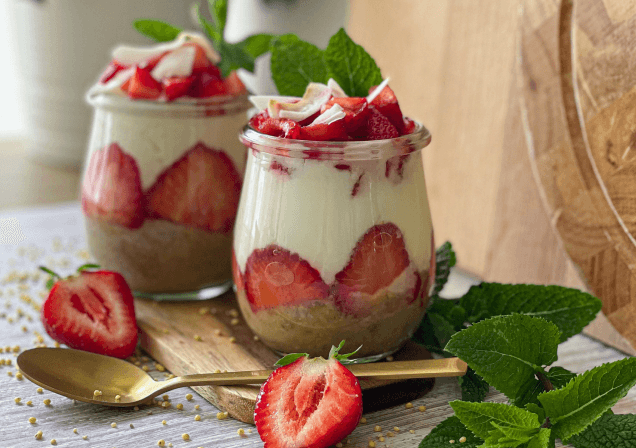 Porridge de millet aux fraises